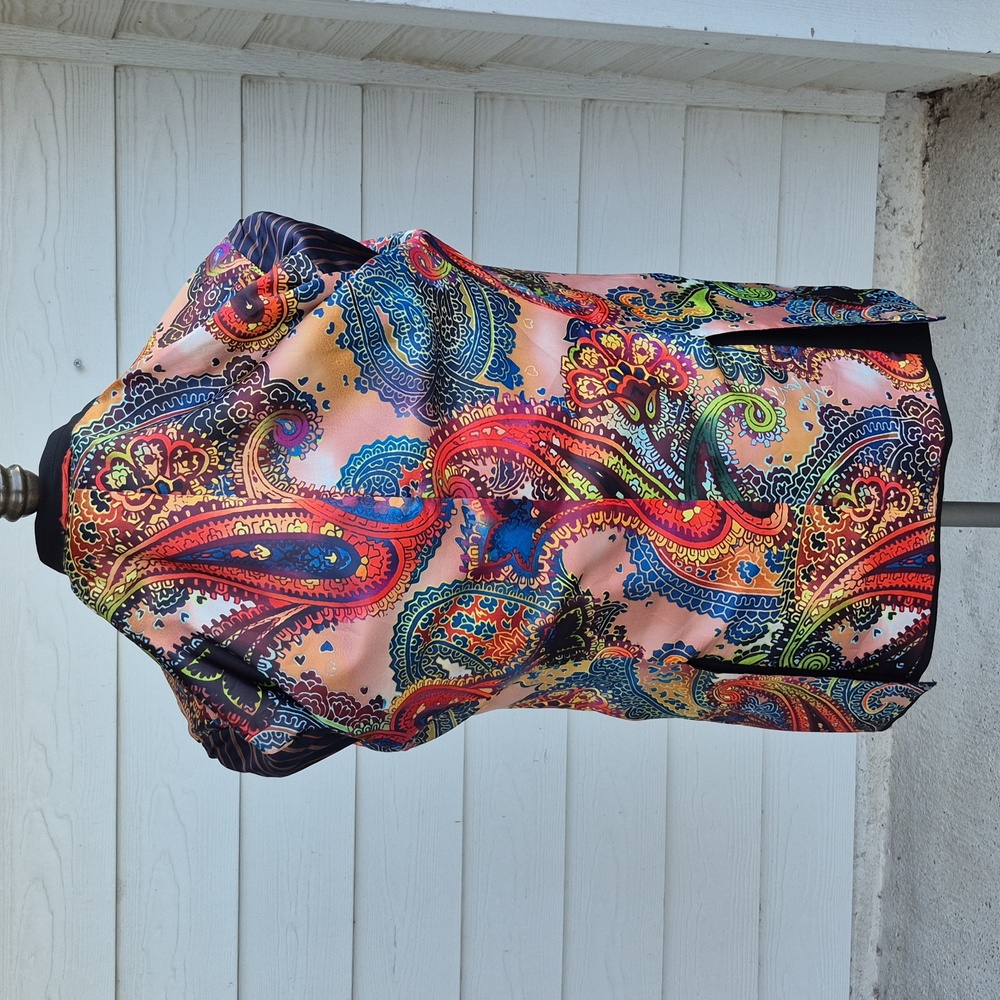 Robert Graham Solid Black Weave Wool Abstract Int… - image 6